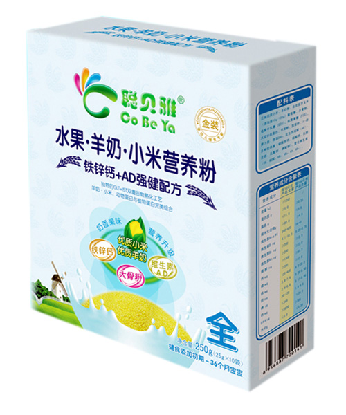 聰貝雅鐵鋅鈣+AD強健配方小米營養粉