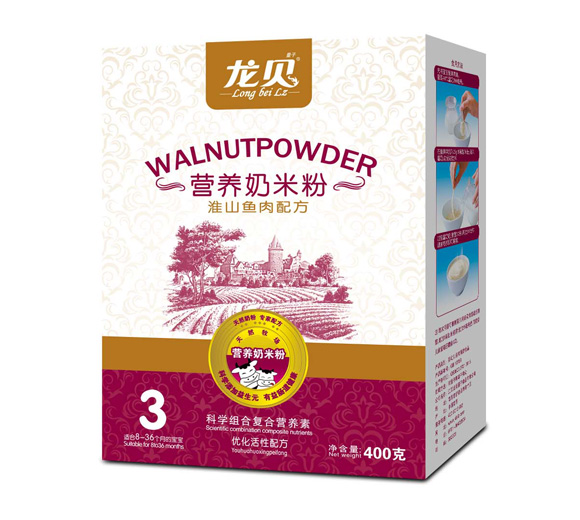 龍貝淮山魚肉奶米粉3段