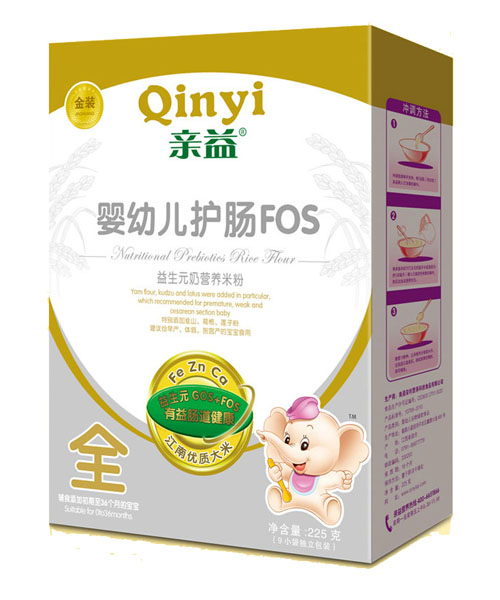 親益盒裝益生元嬰幼兒護腸FOS奶營養米粉全