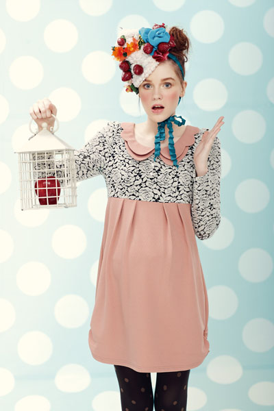 38周花朵圖案優雅連衣裙