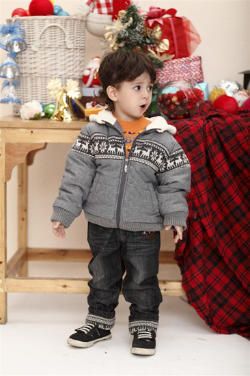 小熊B琪小童拉鏈帶帽外套