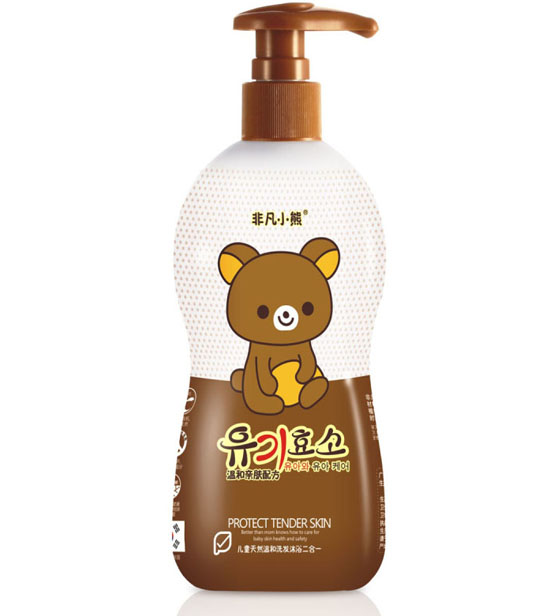 非凡小熊兒童天然溫和洗發沐浴二合一