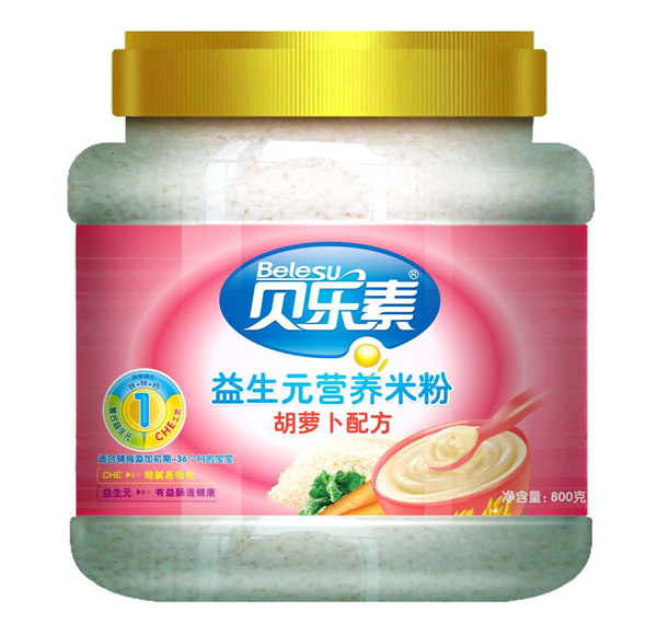 貝樂素胡蘿卜益生元營養米粉1段