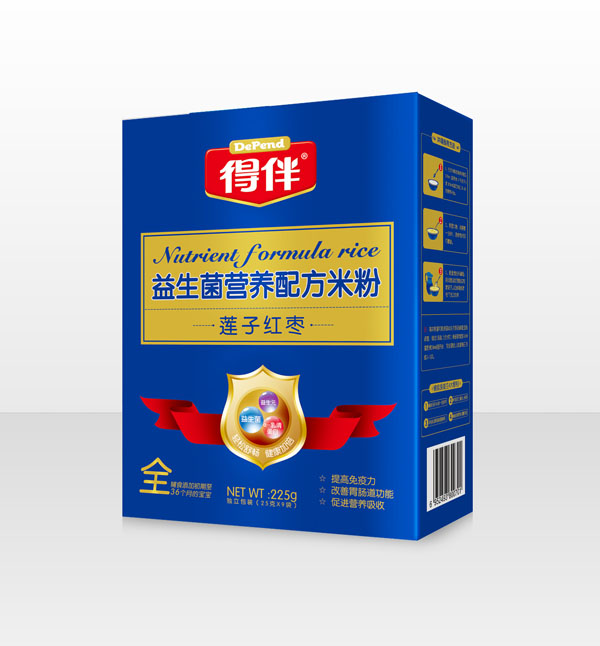 得伴益生菌蓮子紅棗營養配方米粉全段