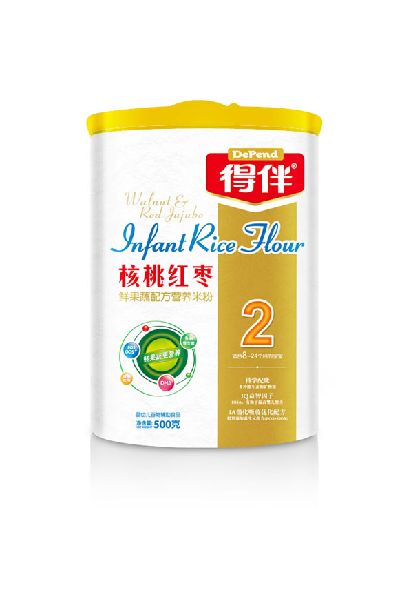 得伴乳清蛋白鮮果蔬配方營養米粉3段