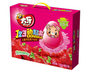 大牙草莓味果汁