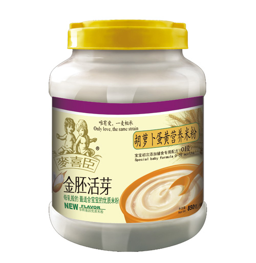 麥喜臣胡蘿卜蛋黃營養米粉(桶裝)