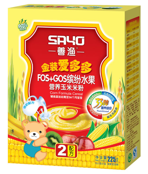 善漁金裝愛多多繽紛水果營養玉米米粉