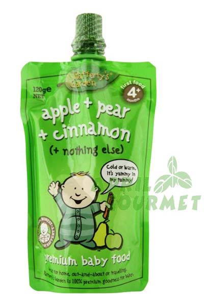 葉子嬰兒果泥(蘋果、梨和肉桂)