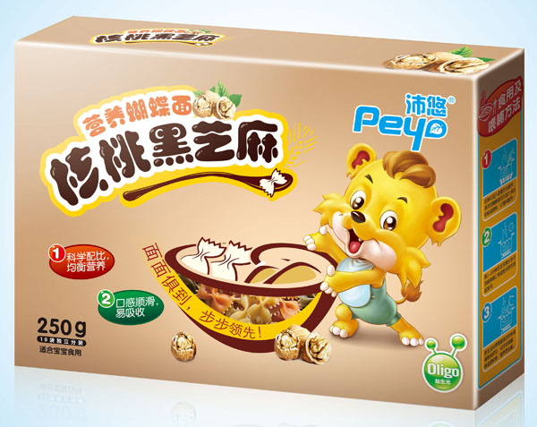 沛悠核桃黑芝麻營養蝴蝶面250g