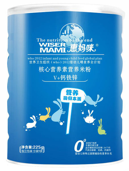 惠媽咪V+鈣鐵鋅核心營養(yǎng)素營養(yǎng)米粉225g