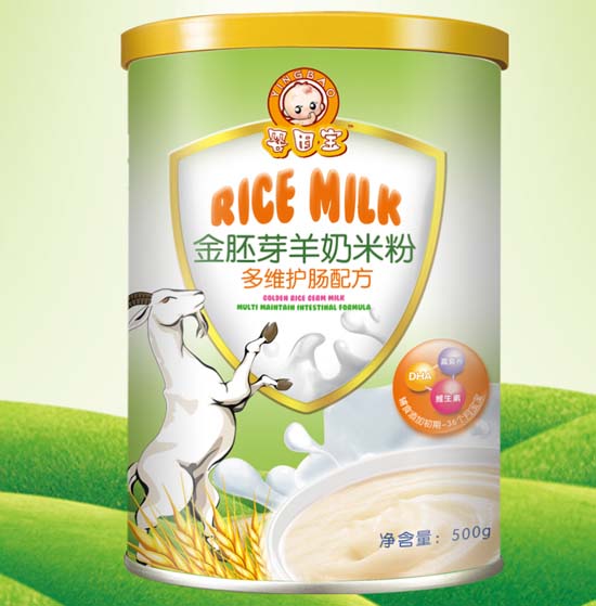 嬰因?qū)毝嗑S護(hù)腸金胚芽羊奶米粉
