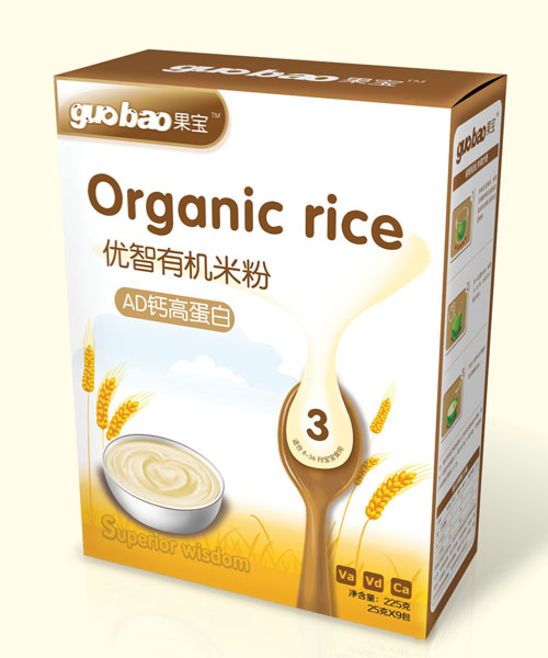 果寶AD鈣高蛋白優智有機米粉盒