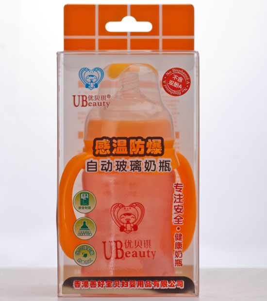 優貝琪感溫防爆自動玻璃奶瓶