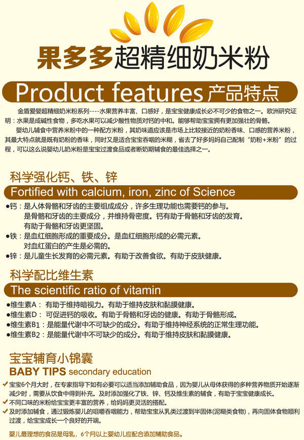 金盾愛嬰核桃紅棗超精細奶米粉盒裝