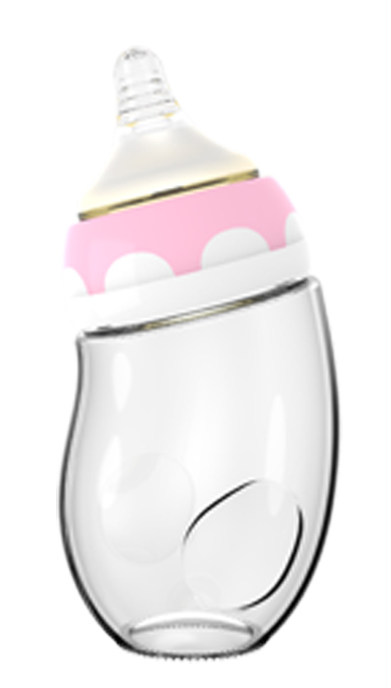 母貝兒熊貓寶寶三色玻璃無防塵罩粉紅色