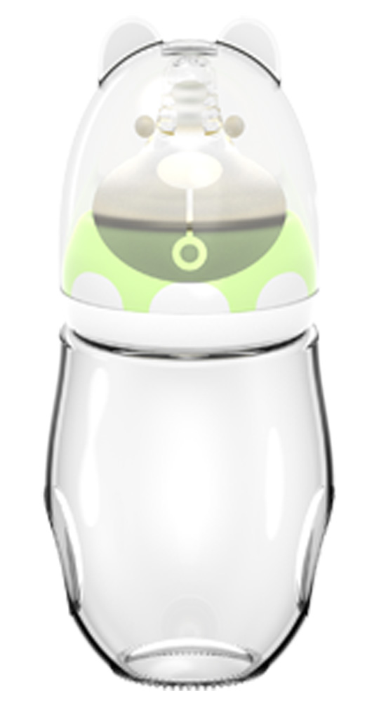 母貝兒熊貓寶寶玻璃正面三色綠色