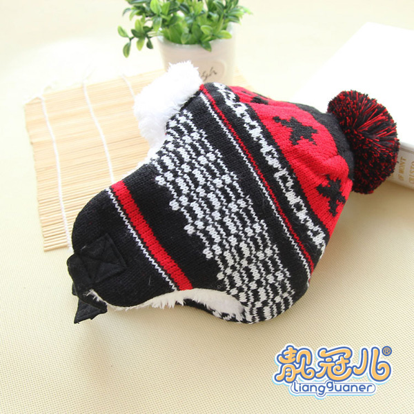 靚冠兒嬰幼兒加絨保暖護(hù)耳帽子側(cè)面