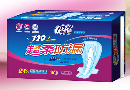 爽期超柔防漏舒爽網護翼衛生巾