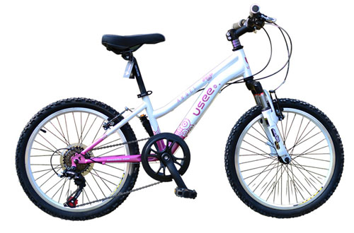 USEE優適天使高碳鋼20寸兒童自行車女童款兩色可選