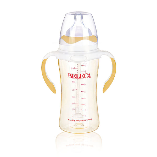貝樂嘉黃色嬰兒PP奶瓶270ml