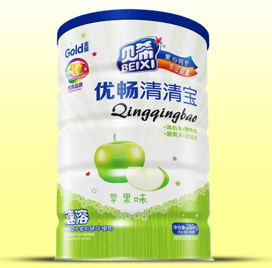 貝希優暢(蘋果味)速溶清清寶鐵聽