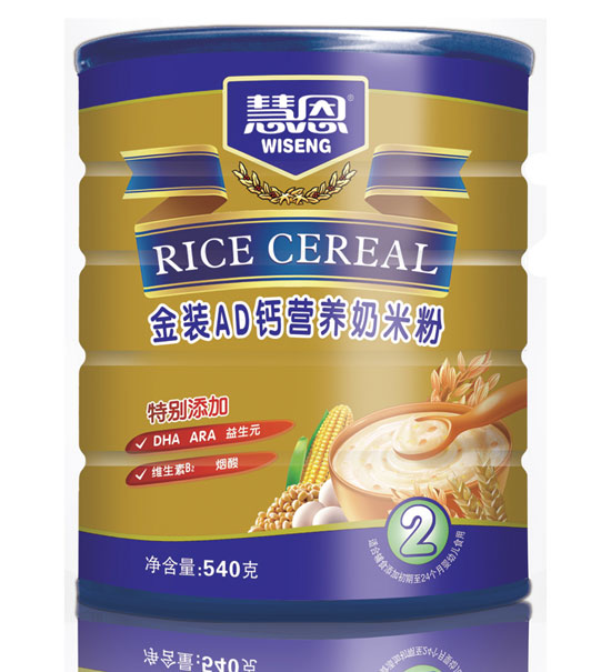 慧恩540克金裝AD鈣營養奶米粉