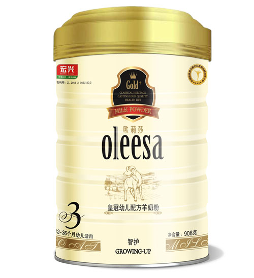 歐莉莎皇冠幼兒配方羊奶粉3段908g