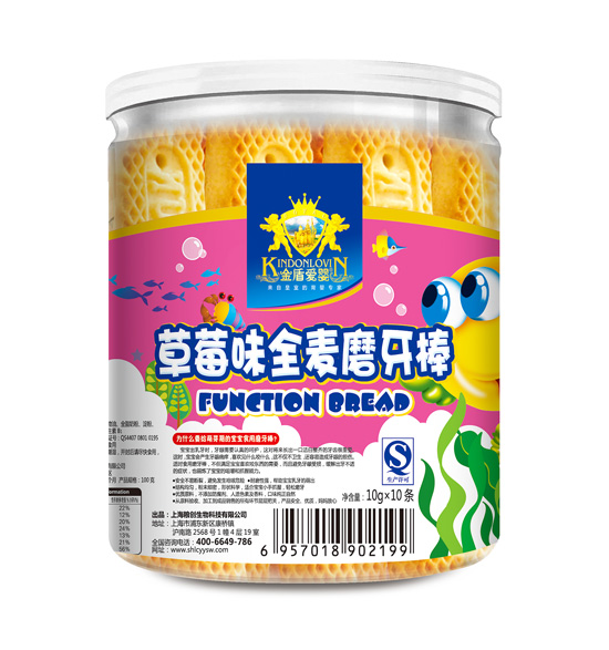 金盾愛嬰草莓味全麥磨牙棒