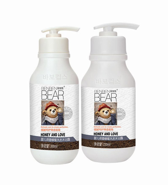 笨笨熊嬰兒荷香蜂蜜洗發沐浴露