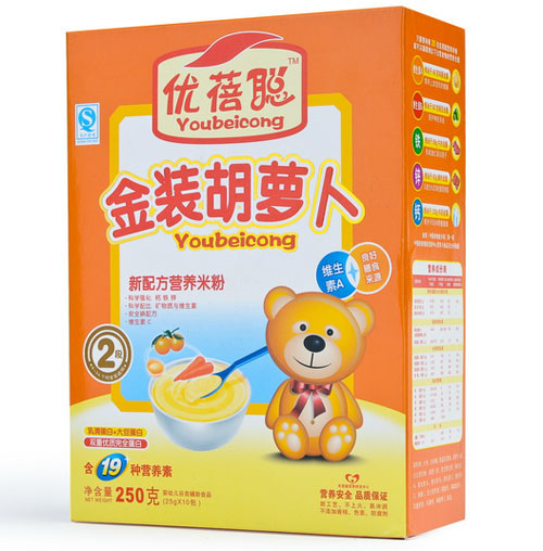 優蓓聰金裝胡蘿卜營養米粉2段