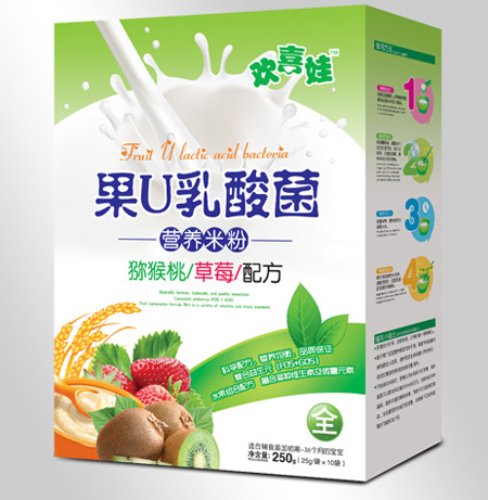 歡喜娃獼猴桃草莓配方果U乳酸菌營養米粉