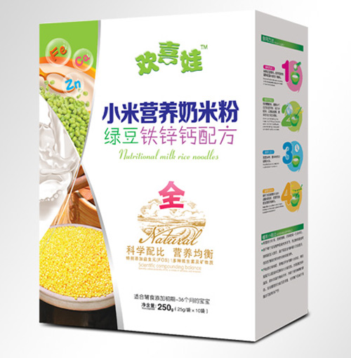 歡喜娃綠豆鐵鋅鈣配方小米營養奶米粉