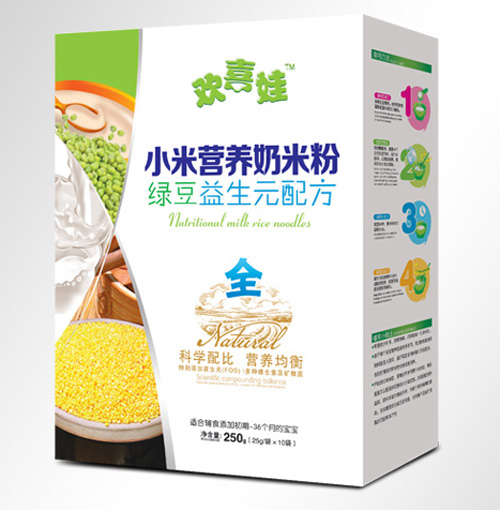 歡喜娃綠豆益生元配方小米營養奶米粉