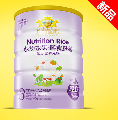 復件金盾愛嬰小米水果膳食纖維胚芽營養米粉(聽)