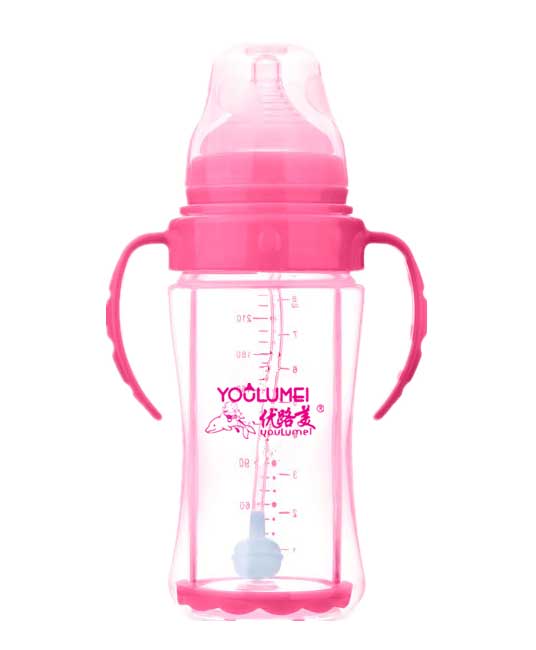 優(yōu)路美寬口徑自動(dòng)PP奶瓶紅色