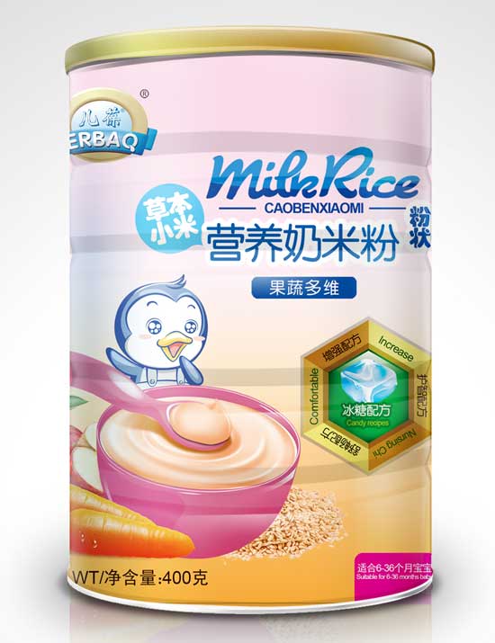 兒葆果蔬多維草本小米營養奶米粉