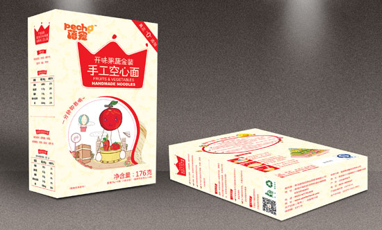 蓓寵開味果蔬金裝手工空心面