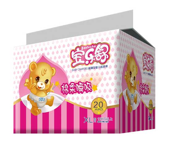 寶樂舒棉柔瞬吸超薄紙尿褲小包XL碼
