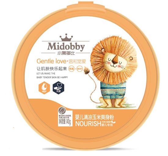 小獅多比嬰兒清涼玉米袋爽身粉140g