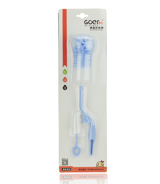 果兒易握奶瓶刷藍色