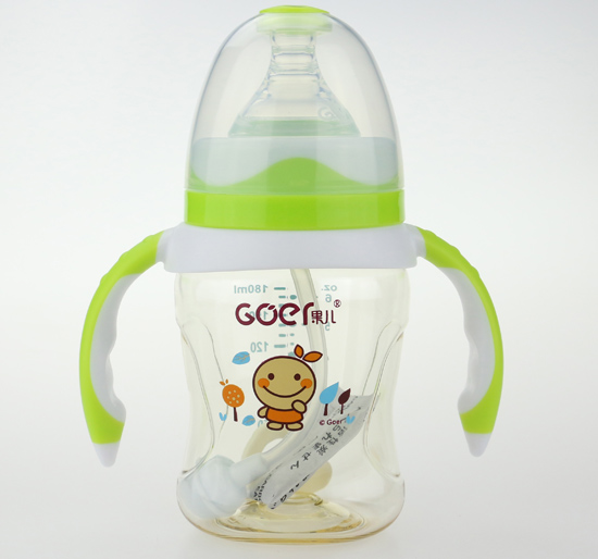 果兒180mlPPSU寬口奶瓶綠色