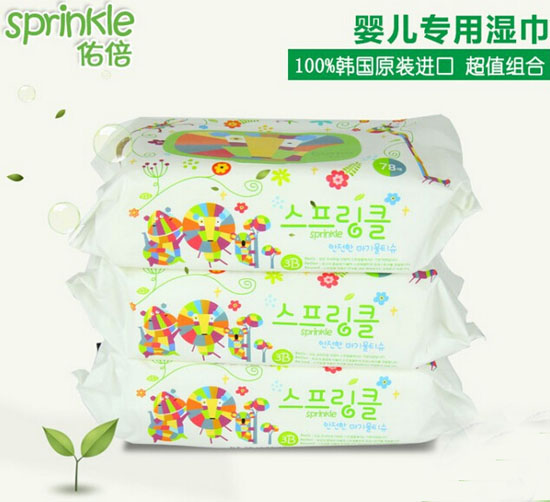 佑倍韓國(guó)進(jìn)口嬰兒濕巾超值組合裝