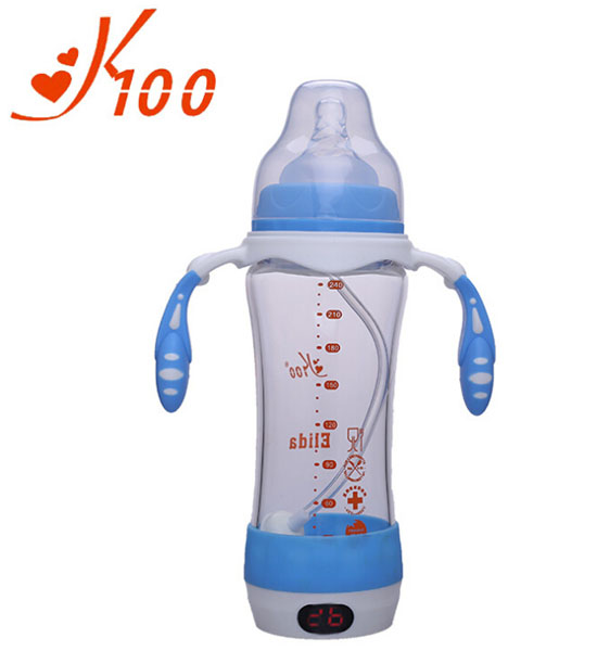 K100智能測溫雙手柄奶瓶藍色