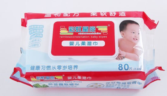 彩虹星座嬰兒柔濕巾80抽帶蓋