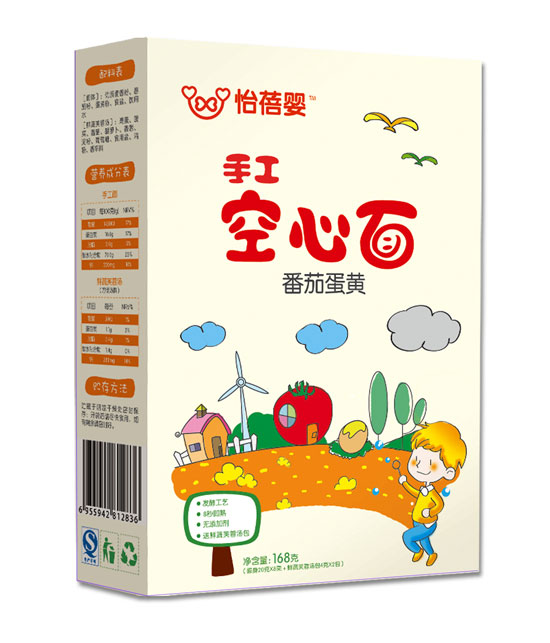 怡蓓嬰番茄蛋花手工空心面