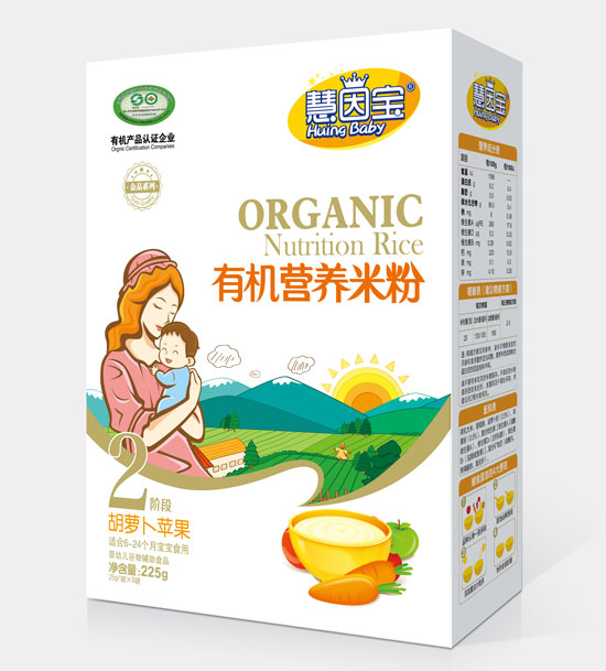 慧因寶胡蘿卜蘋果2段盒裝有機營養米粉