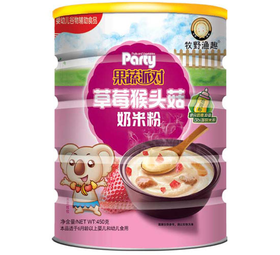 牧野漁趣草莓猴頭菇奶米粉聽裝