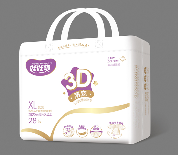 娃娃爽3D薄寵嬰兒紙尿褲中包XL28
