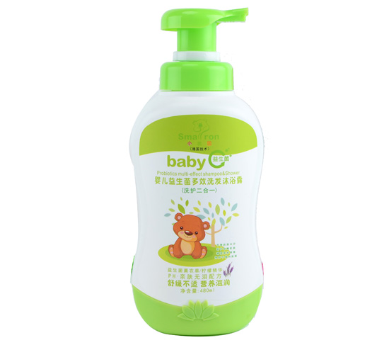 小狀園嬰兒益生菌多效洗發沐浴露480ML